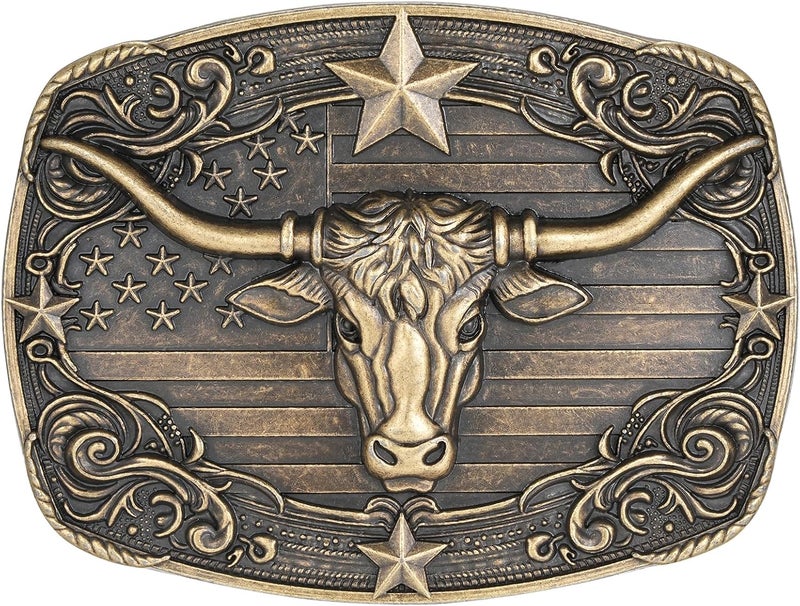 Flipslo Store Western Belt Buckle for Men Women Initial Letter A to Z Cowboy Belt Buckle Texas Buckle hebillas vaqueras para hombre - Image 1